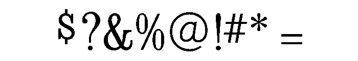 Consort Condensed Light Font OTHER CHARS