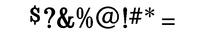 Consort Condensed Medium Font OTHER CHARS