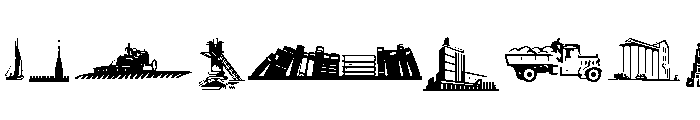 Constructivist Extras Font UPPERCASE