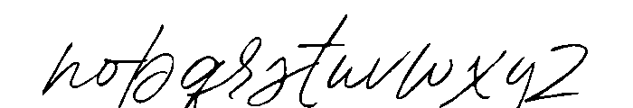 Contempora Script Rough One Font LOWERCASE