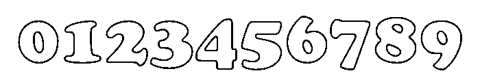 Cooper Black Outline Font OTHER CHARS