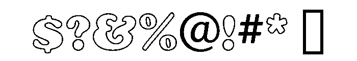 Cooper Black Outline Font OTHER CHARS