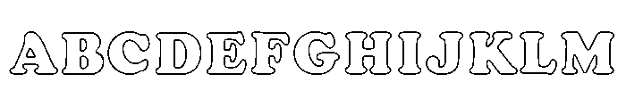 Cooper Black Outline Font UPPERCASE