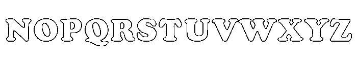 Cooper Black Outline Font UPPERCASE