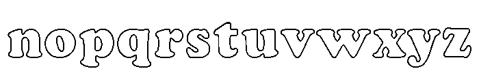 Cooper Black Outline Font LOWERCASE