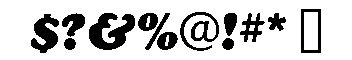 Cooper Black Regular Italic Font OTHER CHARS