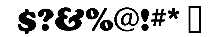 Cooper Black Regular Font OTHER CHARS