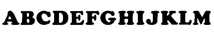 Cooper Black Regular Font UPPERCASE