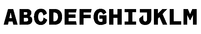 Coordinates Bold Font UPPERCASE