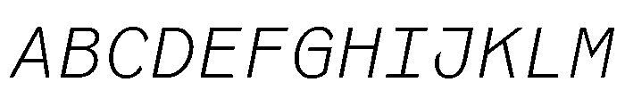 Coordinates Italic Font UPPERCASE