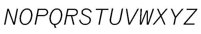 Coordinates Italic Font UPPERCASE