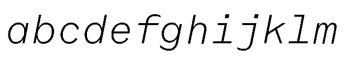 Coordinates Italic FONT