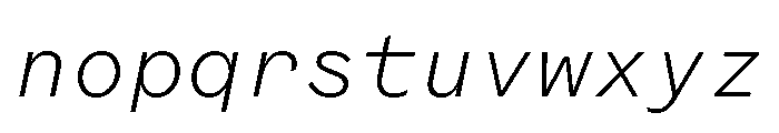 Coordinates Light Italic Font LOWERCASE