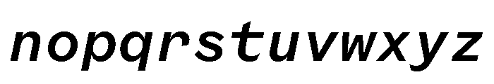 Coordinates Medium Italic Font LOWERCASE