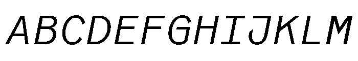 Coordinates Regular Italic Font UPPERCASE