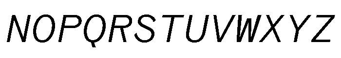 Coordinates Regular Italic Font UPPERCASE