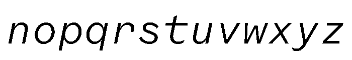 Coordinates Regular Italic Font LOWERCASE