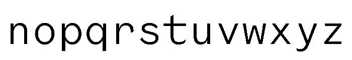 Coordinates Regular Font LOWERCASE