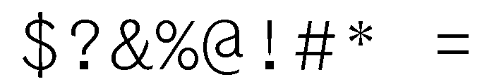 Coordinates Font OTHER CHARS