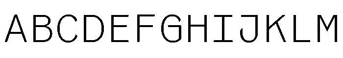 Coordinates Font UPPERCASE