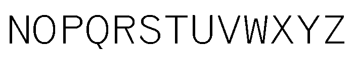 Coordinates Font UPPERCASE