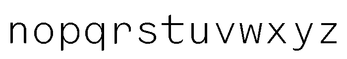 Coordinates Font LOWERCASE