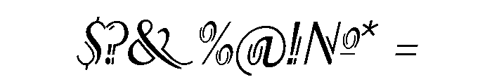 Counter Cursive Font OTHER CHARS