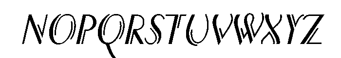 Counter Cursive Font UPPERCASE