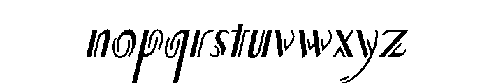 Counter Cursive Font LOWERCASE