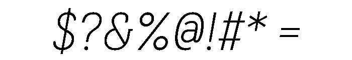 Couplet Light Italic Font OTHER CHARS