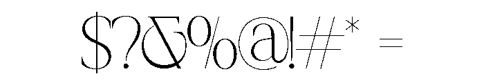 CRESTA SOURA Thin Font OTHER CHARS