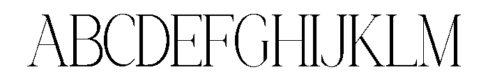 CRESTA SOURA Thin Font UPPERCASE