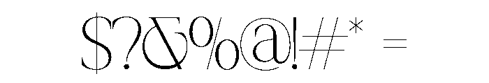 CRESTASOURA-Thin Font OTHER CHARS