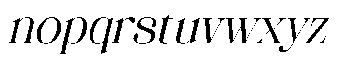 CRONDE Italic Font LOWERCASE