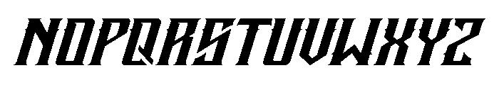 CROOX ITALIC Italic Font UPPERCASE
