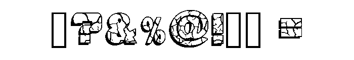 Crack Effect Regular Font OTHER CHARS