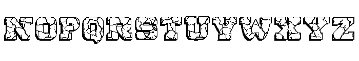 Crack Effect Regular Font UPPERCASE