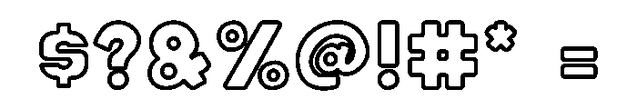 Cracker Soda Outline Font OTHER CHARS