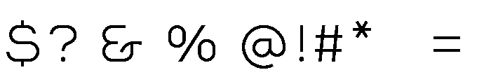 Craego Light Font OTHER CHARS