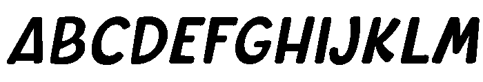 Crafta Italic Rounded Font UPPERCASE