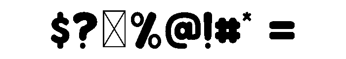 Crafty Alphabet Font OTHER CHARS