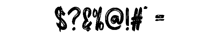 Crayon Brush Font OTHER CHARS