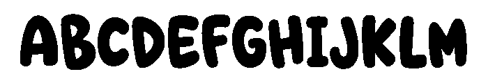 Crayon Rabbit Font UPPERCASE