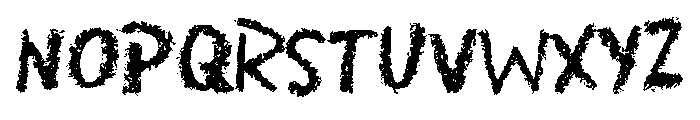 Crayon Scribble Regular Font UPPERCASE