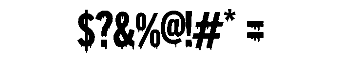 Crazy Drip Regular Font OTHER CHARS