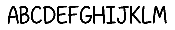 Crazy Handwriting Font UPPERCASE