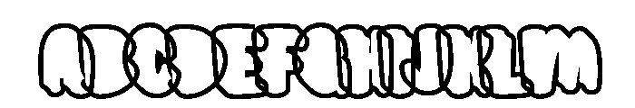 Creampack Extrude Outline Reg Font UPPERCASE
