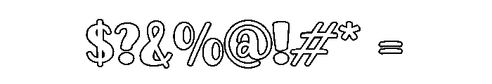 Creampack Outline Regular Font OTHER CHARS