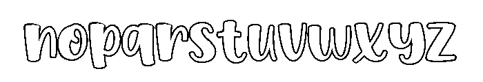 Creampack Outline Regular Font LOWERCASE