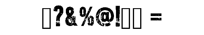Creative Grunge Regular Font OTHER CHARS